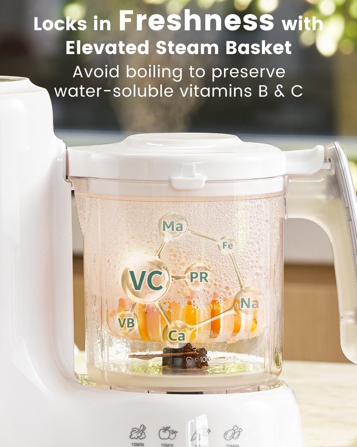 Grownsy Baby Food Maker, Steamer & Blender Baby Food Processor, Dark Grey