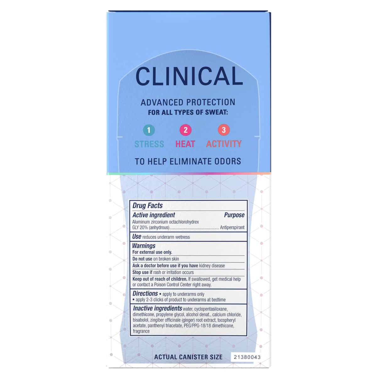 Secret Clinical Antiperspirant Deodorant, Completely Clean 2.6 oz Pack of 2
