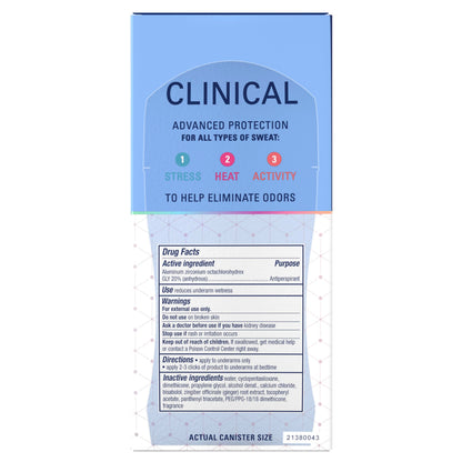 Secret Clinical Antiperspirant Deodorant, Completely Clean 2.6 oz Pack of 2