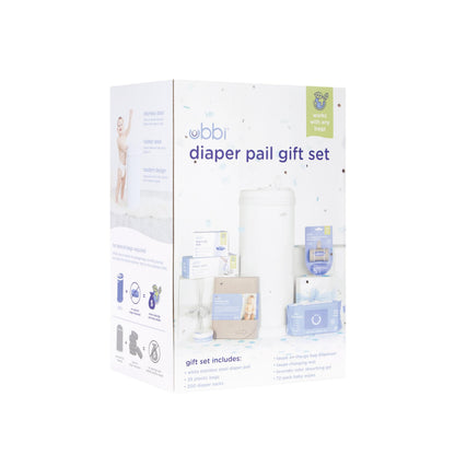 Ubbi Stainless Steel Diaper Pail, No Special Bags, Odor-Locking, White