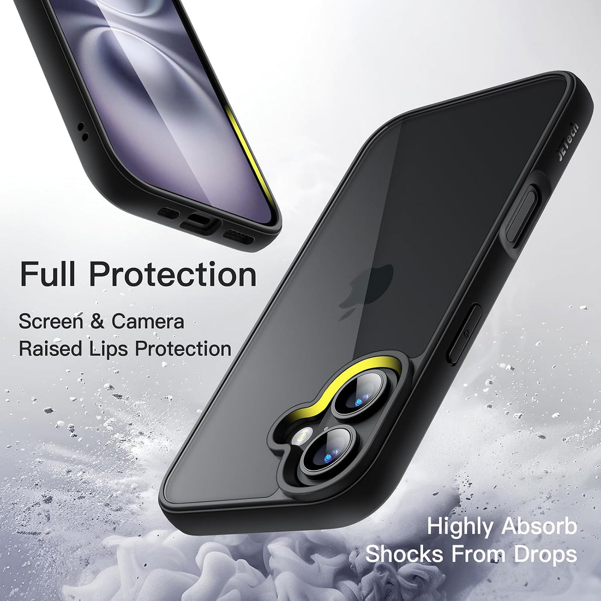 JETech Case for iPhone 16, Anti-Yellowing, Clear