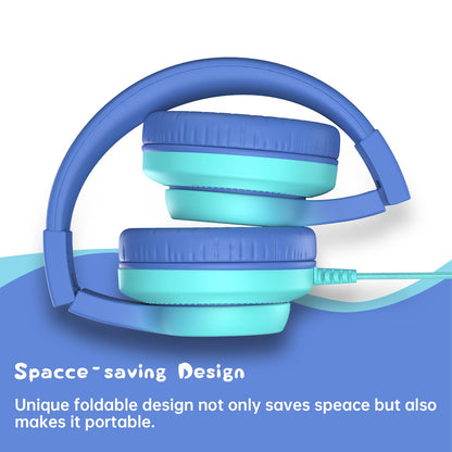Candy Bila Wired Kids Headphones for School, Over-Ear for Boys Girls