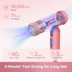 Dreame Pocket Cake Dual Voltage Hair Dryer with Diffuser, Travel Blow Dryer