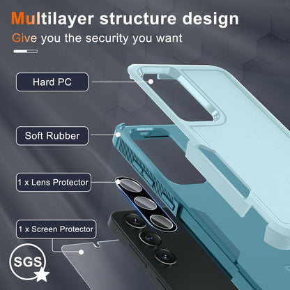 for Samsung Galaxy S24 FE Case, Full Body Heavy Duty Cover, Black Matte