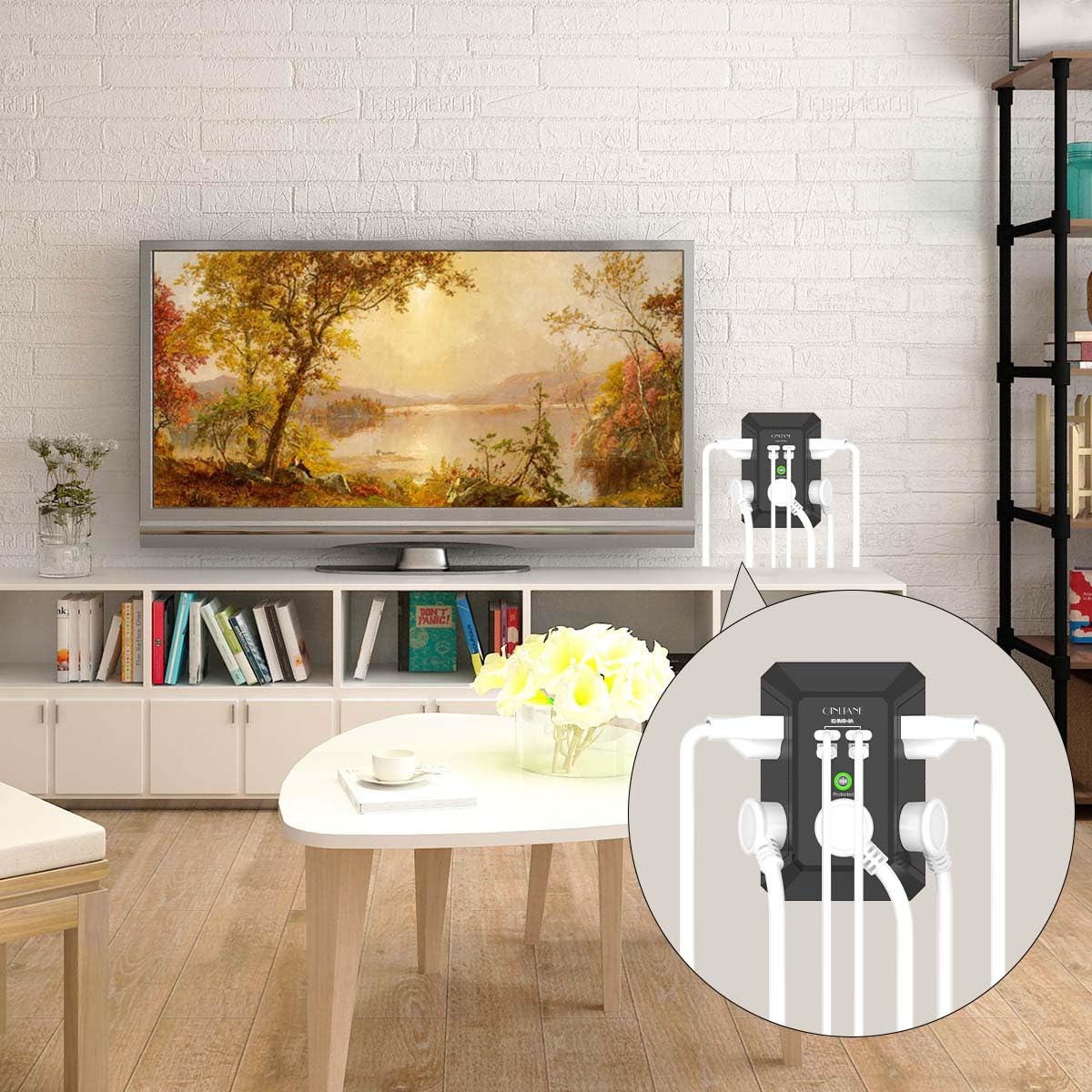 Surge Protector, QINLIANF 5 Outlet Extender with 4 USB Ports(2USB-C)