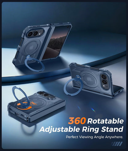 FNTCASE for iPhone 17 Case with 360 Spin Magnetic Stand