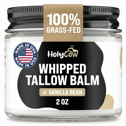 HolyCow Grass Fed Beef Tallow For Skin with Jojoba Oil, 2 Ounce - Unscented