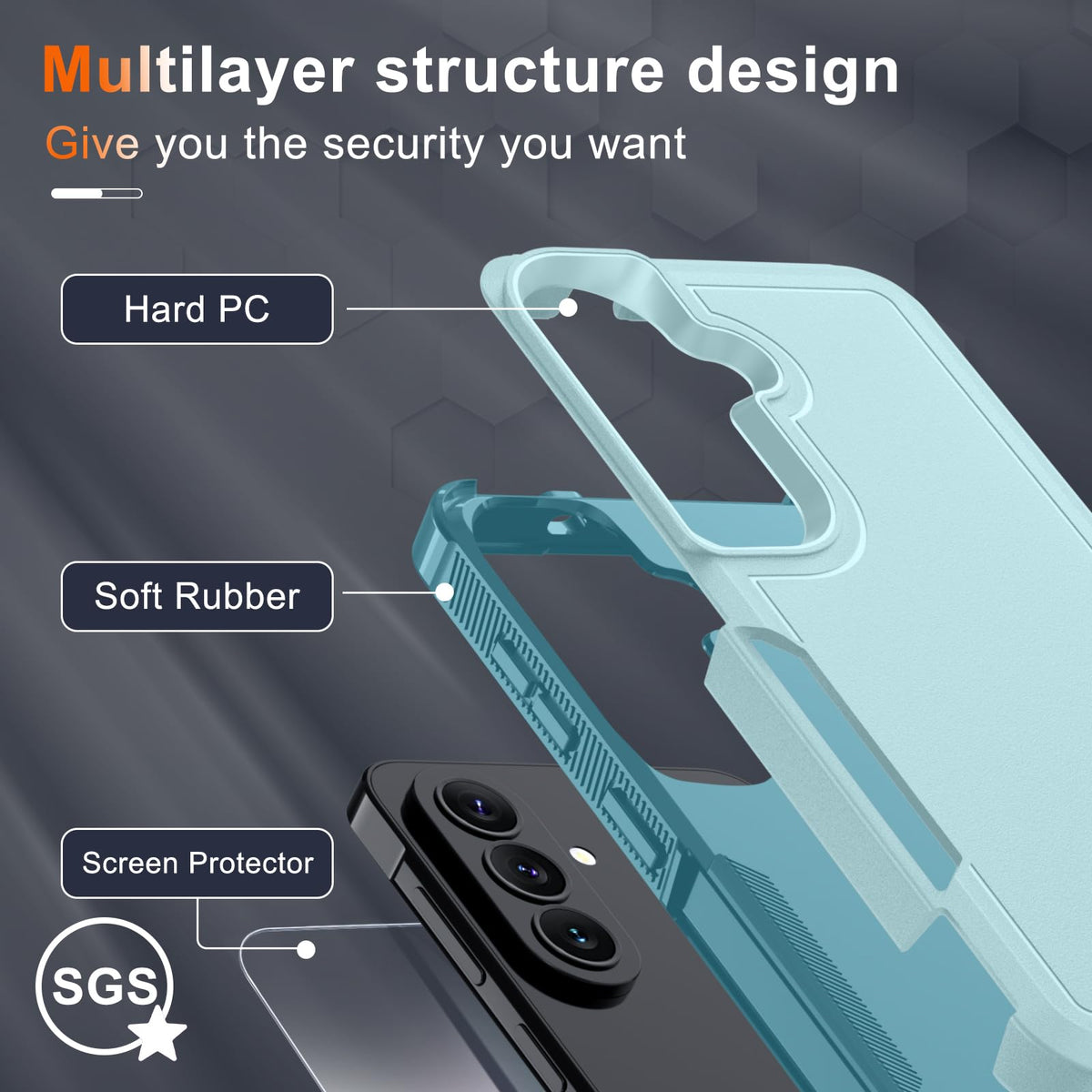 Case for Samsung Galaxy A16 5G,Full Body Heavy Duty Cover,Mint Green