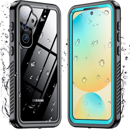 Temdan Compatible with iPhone 17 Pro Case,Waterproof Built-in Screen & Camera Protector IP68 Underwater Full Body 17FT Military Dropproof Shockproof Phone Case 6.3"-Blue/Clear