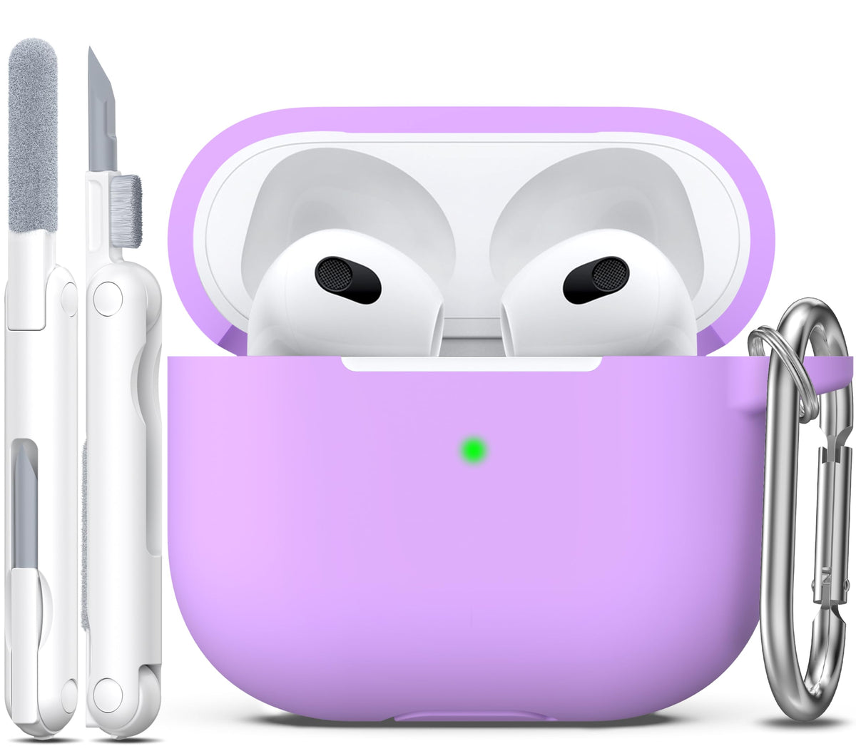 R-fun for AirPods 2nd/1st Case Silicone Cover, Banana Violet