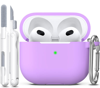 R-fun for AirPods 2nd/1st Case Silicone Cover, Banana Violet