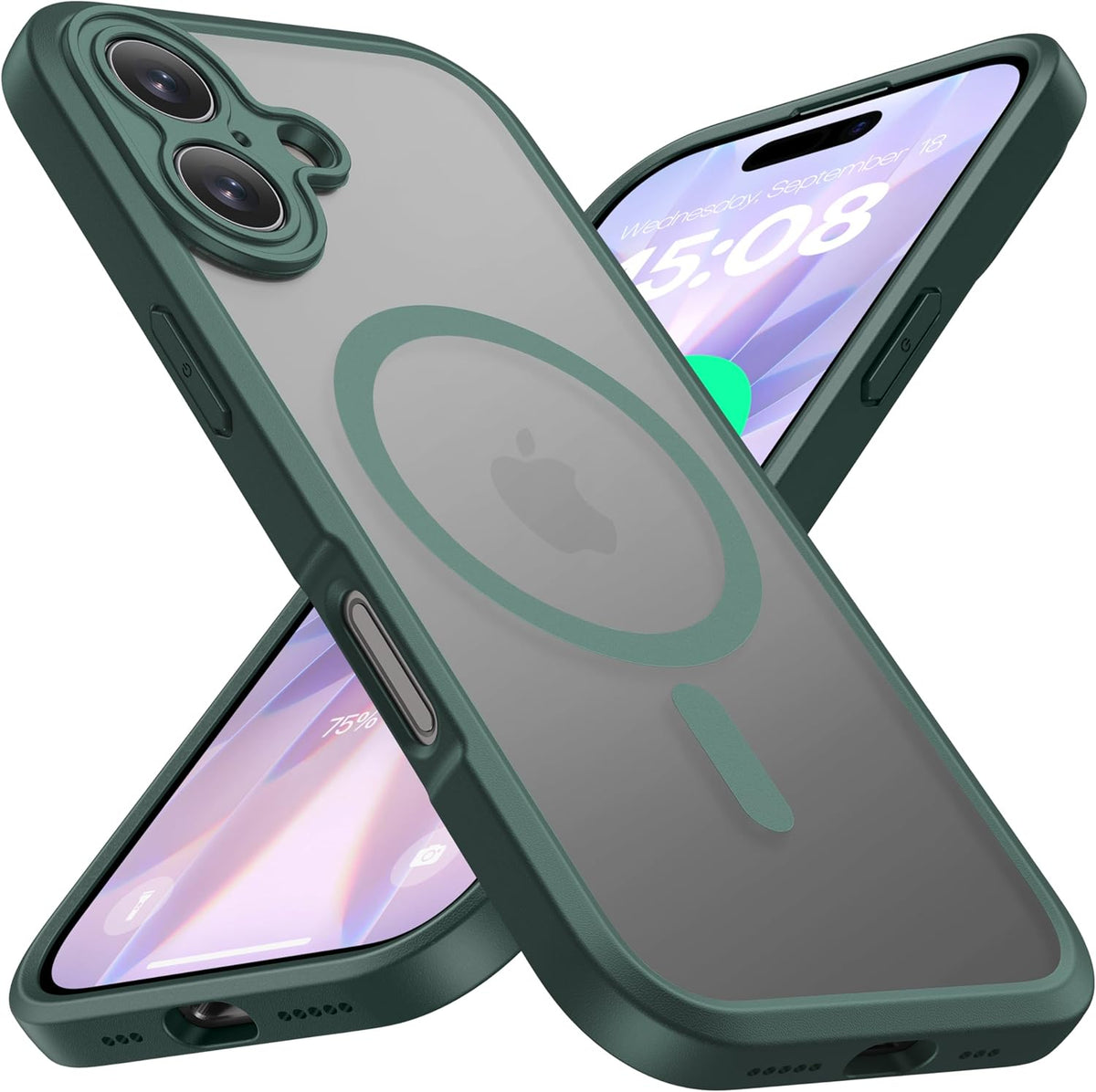 ImpactStrong Magnetic Guard Designed for iPhone 17 Air Case [Camera Protection] [Military Grade Drop Tested] [Compatible with MagSafe] Slim Translucent Matte Phone Case (6.6") - Navy Blue