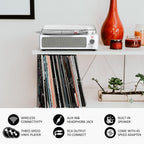 Seasonlife® Record Player for Vinyl Turntable with Speakers,Pale Purple