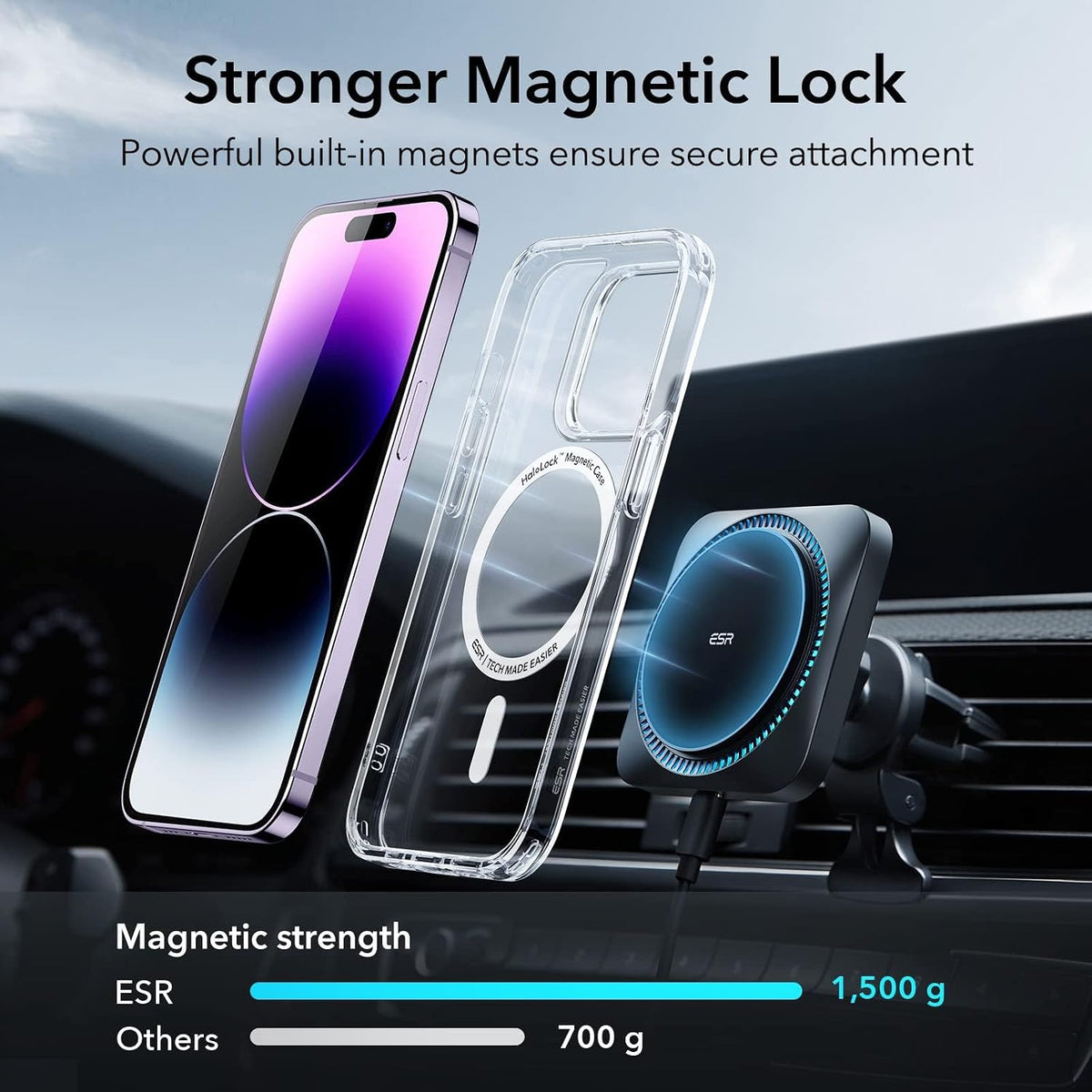 ESR Classic Hybrid for iPhone 15 Pro Max Case, Clear