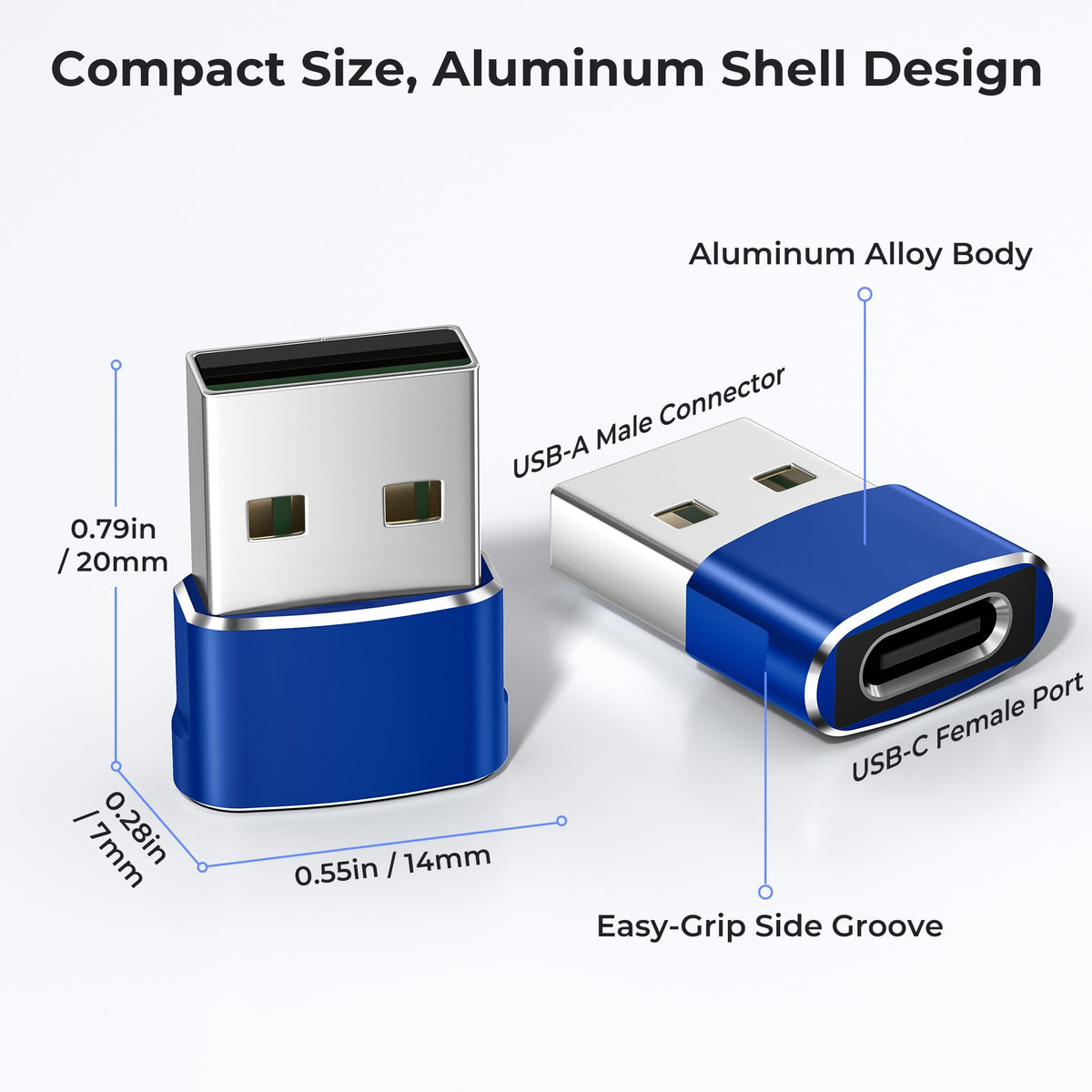 Basesailor USB to USB C Adapter,USBC Female to USB A Male Charger Adapter