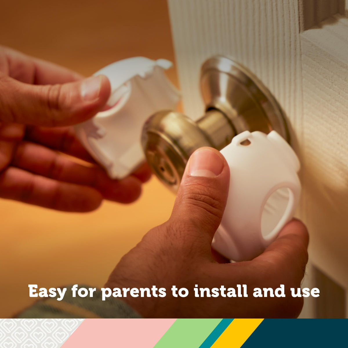 Safety 1st Parent Grip Door Knob Covers, White, One Size,4 Count (Pack of 1) (HS3260600), Packaging may vary