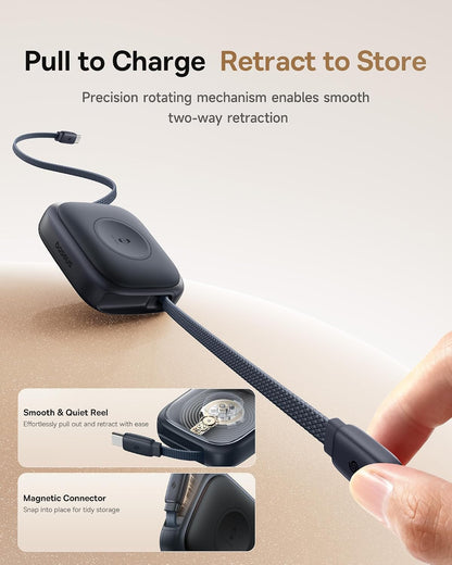 Baseus PD3.1 140W USB C Charger, PPS Fast Charger Type C, Fast Charging Block and Baseus Retractable USB C Cable for Apple Watch, 100W 5A Fast Charging Cable