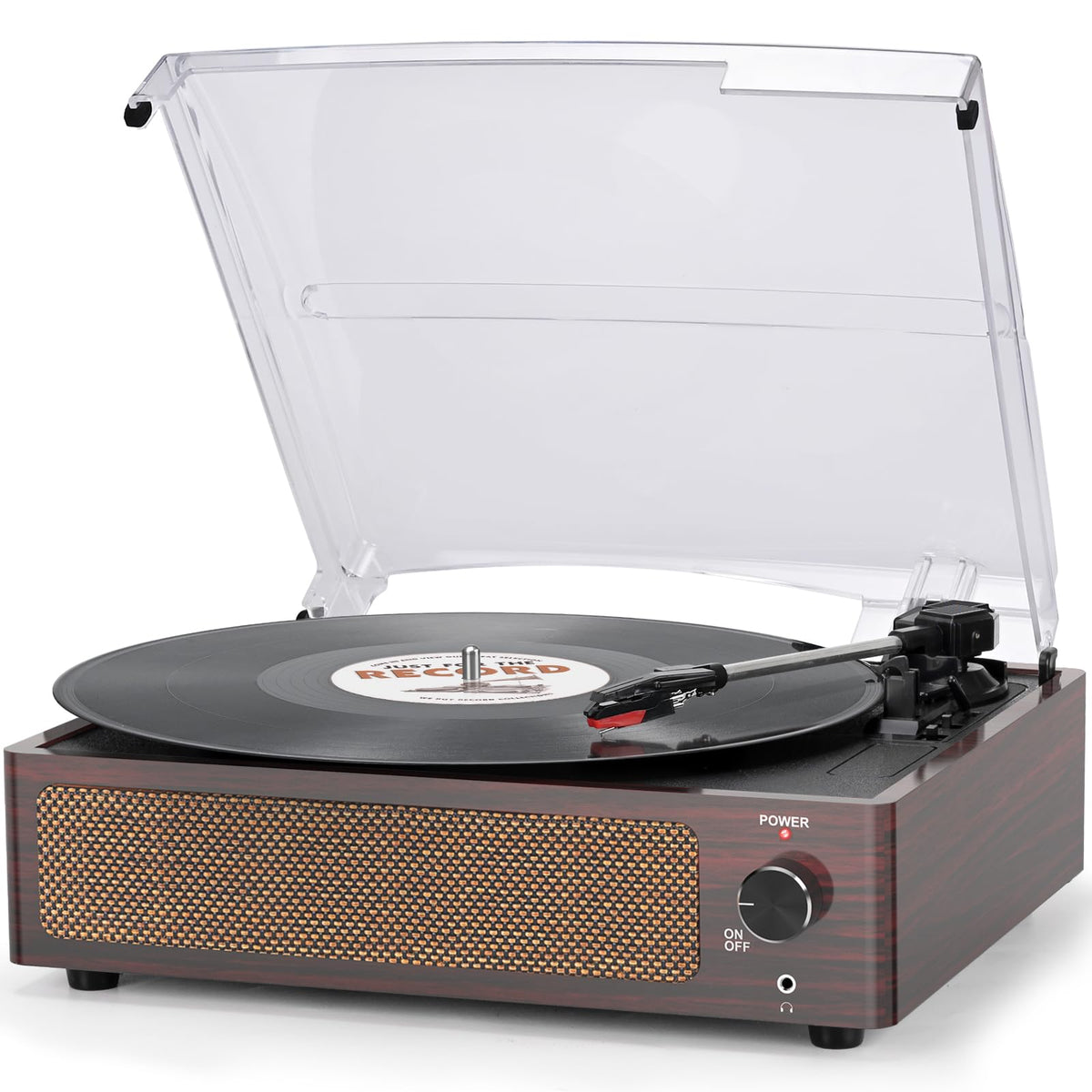 Seasonlife® Record Player for Vinyl Turntable with Speakers,Pale Purple