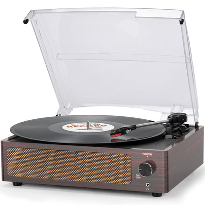 Seasonlife® Record Player for Vinyl Turntable with Speakers,Pale Purple