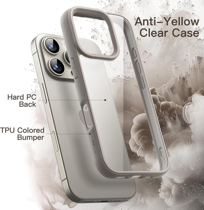 JETech Case for iPhone 16, Anti-Yellowing, Clear