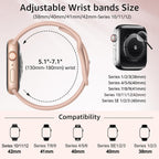 6 Pack Sport Silicone Bands Compatible with Apple Watch Band for Women Men
