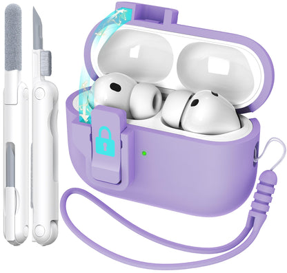 R-fun for AirPods 2nd/1st Case Silicone Cover, Banana Violet