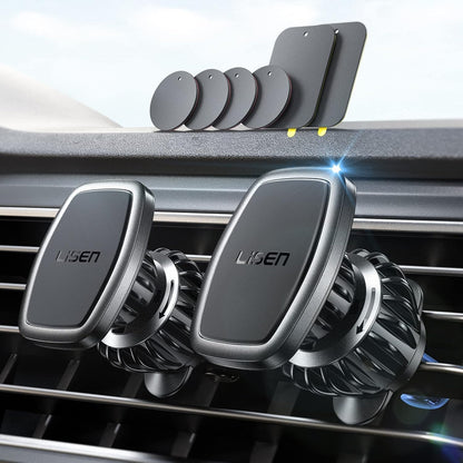 LISEN for MagSafe Car Mount [3800gf Strong Magnet&90+LBS Suction] 360° Adjustable Vacuum Magnetic Phone Holders for Your Car, for iPhone 18 Pro Max 17 16 15 Car Accessories Women Men Smartphone White