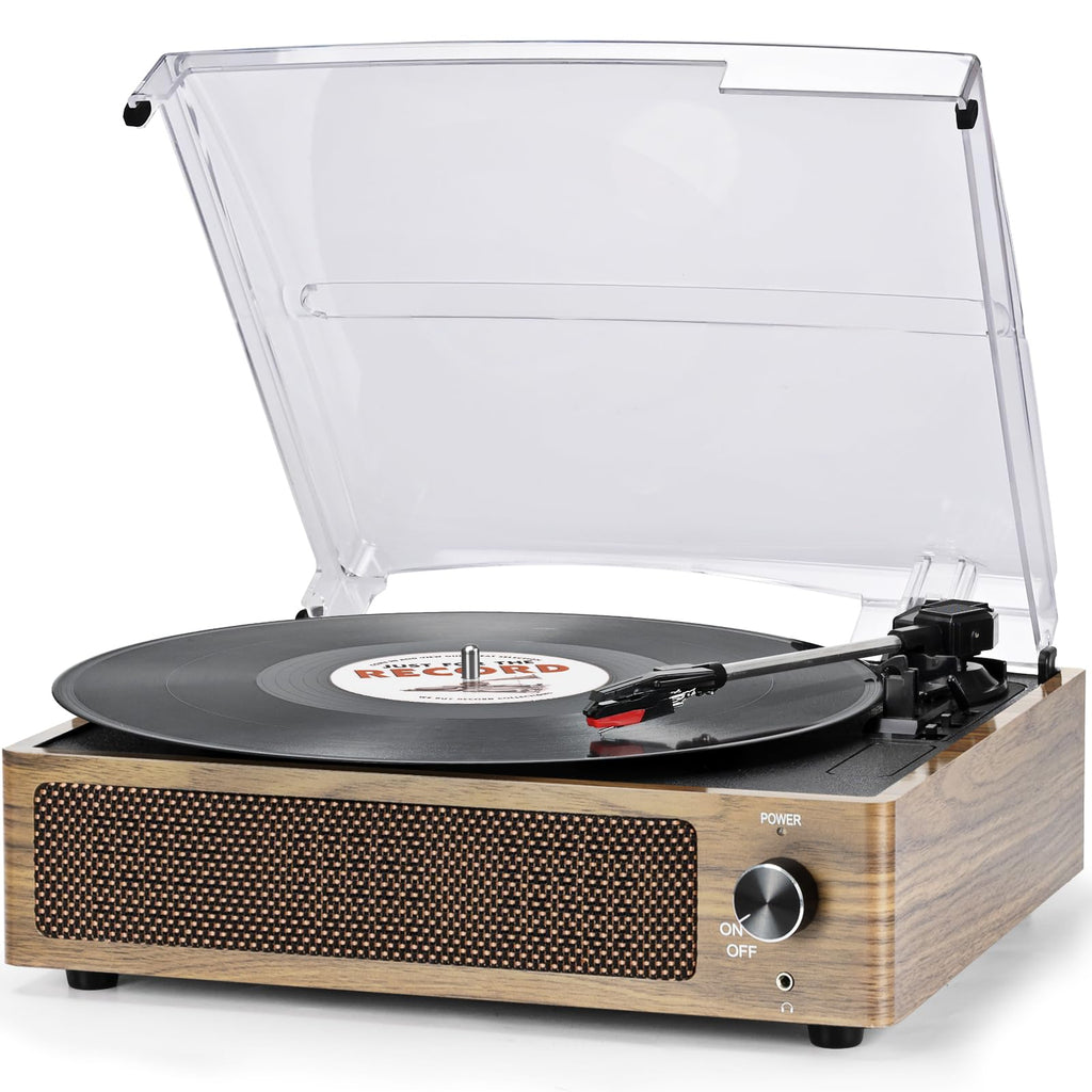 Seasonlife® Record Player for Vinyl Turntable with Speakers,Pale Purple