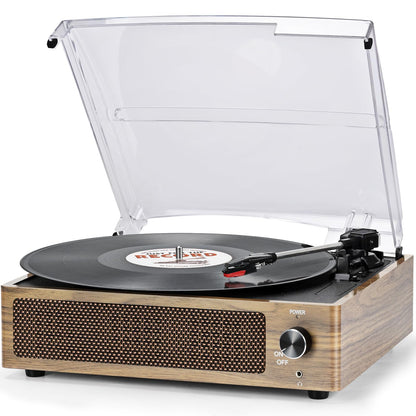 Seasonlife® Record Player for Vinyl Turntable with Speakers,Pale Purple