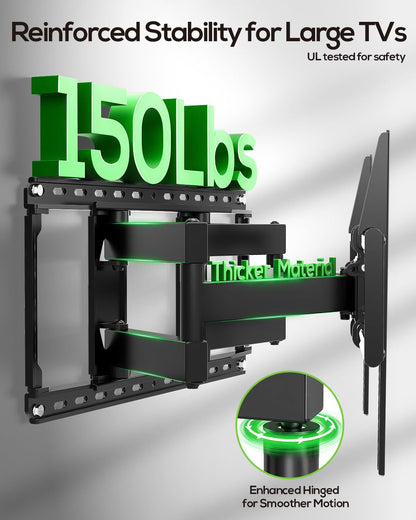 USX Mount Full Motion TV Wall Mount for 42-90 inch TV Holds up to 132lbs