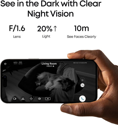 eufy Security 4K Indoor Cam S350, No Subscription, Dual Cameras, 8× Zoom