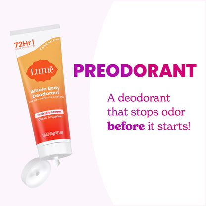 Lume Whole Body Deodorant - Cream Tube - 3 oz, 2 pk (Soft Powder)