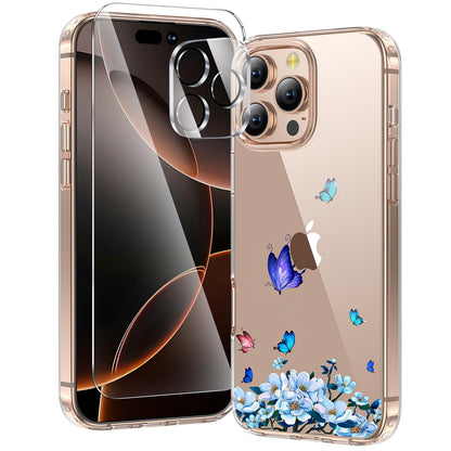 toushion 3 in 1 for iPhone 15 Plus Case Transparent