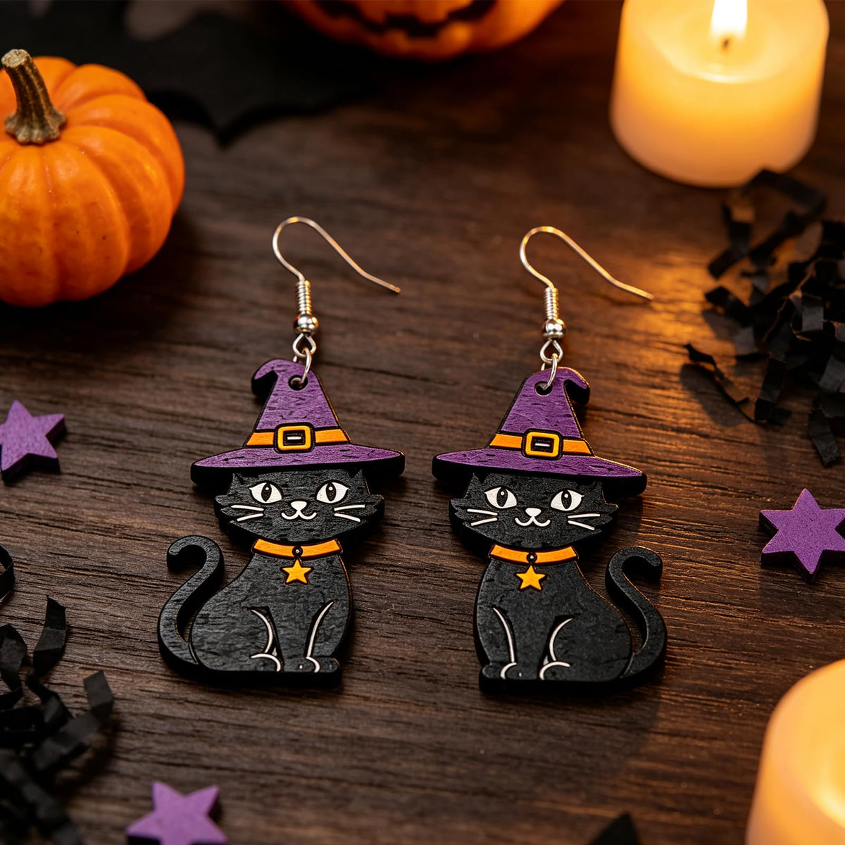 Hocus Pocus Earrings for Women Spooky Witch Halloween Pumpkin Earrings Halloween Accessories Witch Jewelry