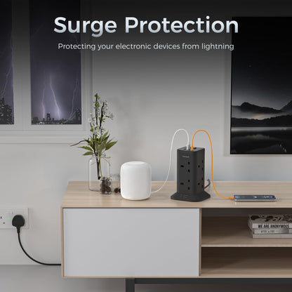 TESSAN Tower Extension Lead 5M with USB C Slots
