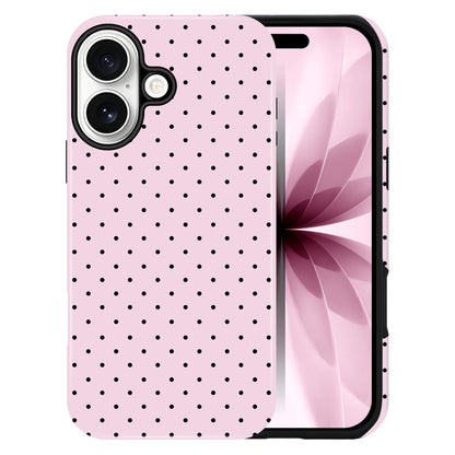 Polka Dot Pattern Phone Case for iPhone 17 6.3", White