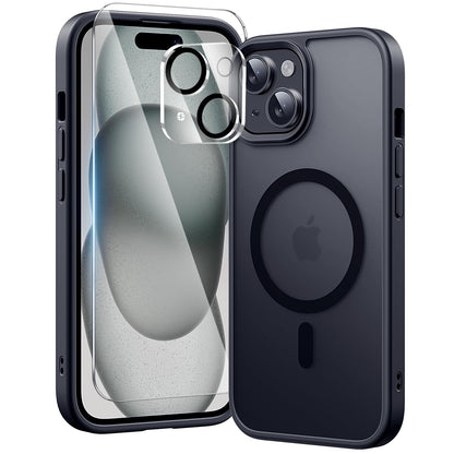 toushion 3 in 1 for iPhone 15 Plus Case Transparent