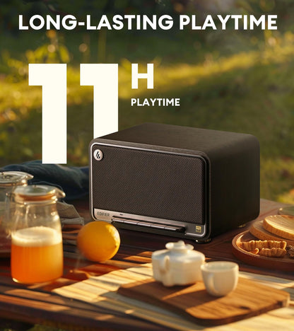 Edifier D32 Retro Wooden Tabletop Wireless Speaker AirPlay2, White