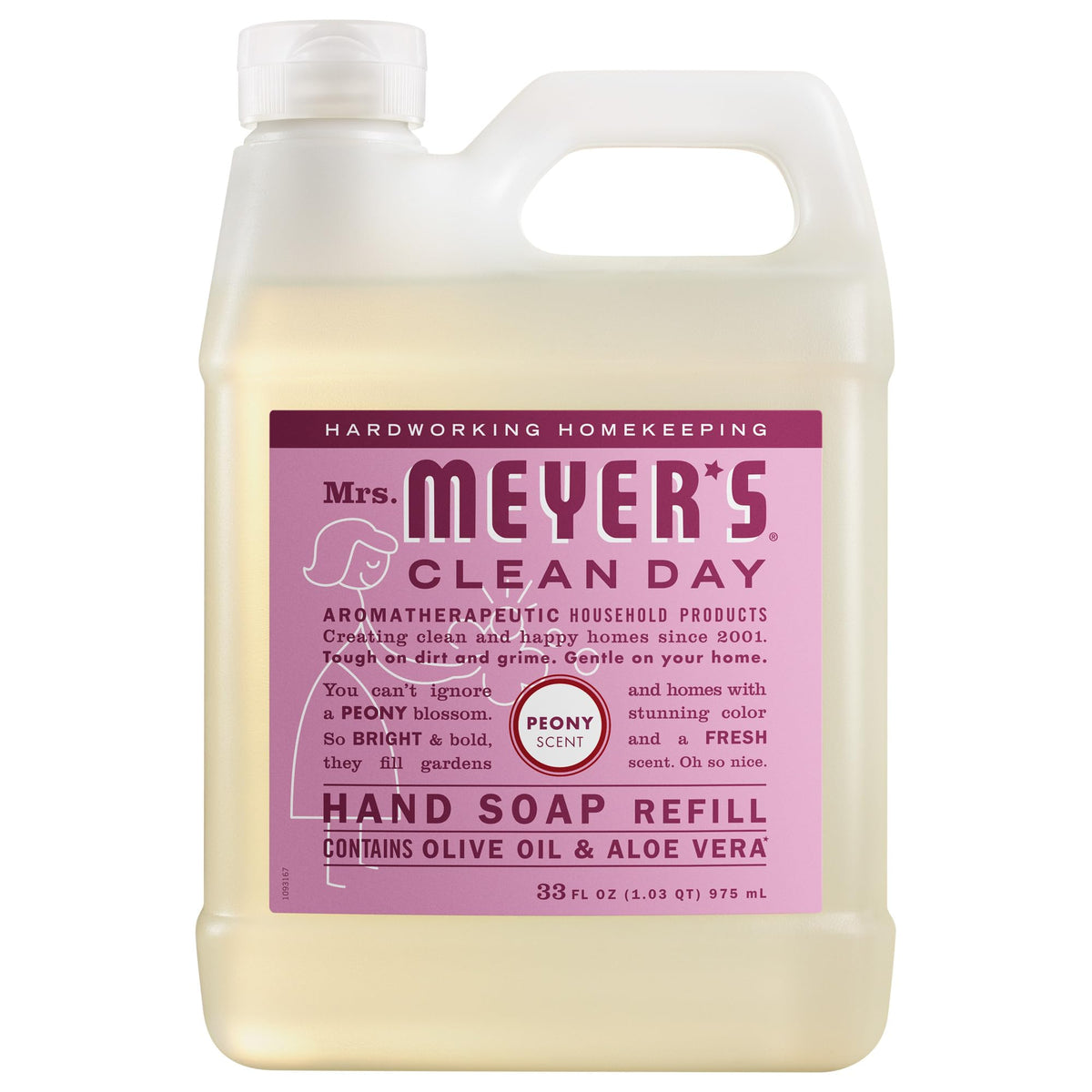 MRS. MEYER'S CLEAN DAY Hand Soap Refill, Lemon Verbena Scent, 33 Fl Oz Bottle
