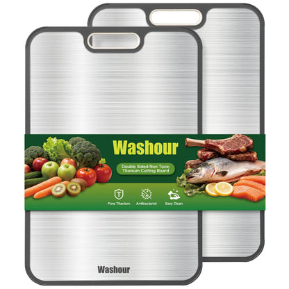Titanium Cutting Board for Kitchen 16" x 11", 2-in-1 Cutting Mat