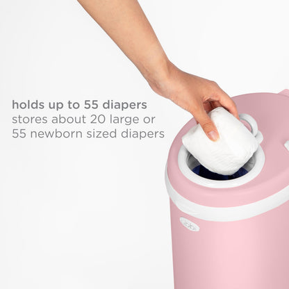 Ubbi Stainless Steel Diaper Pail, No Special Bags, Odor-Locking, White