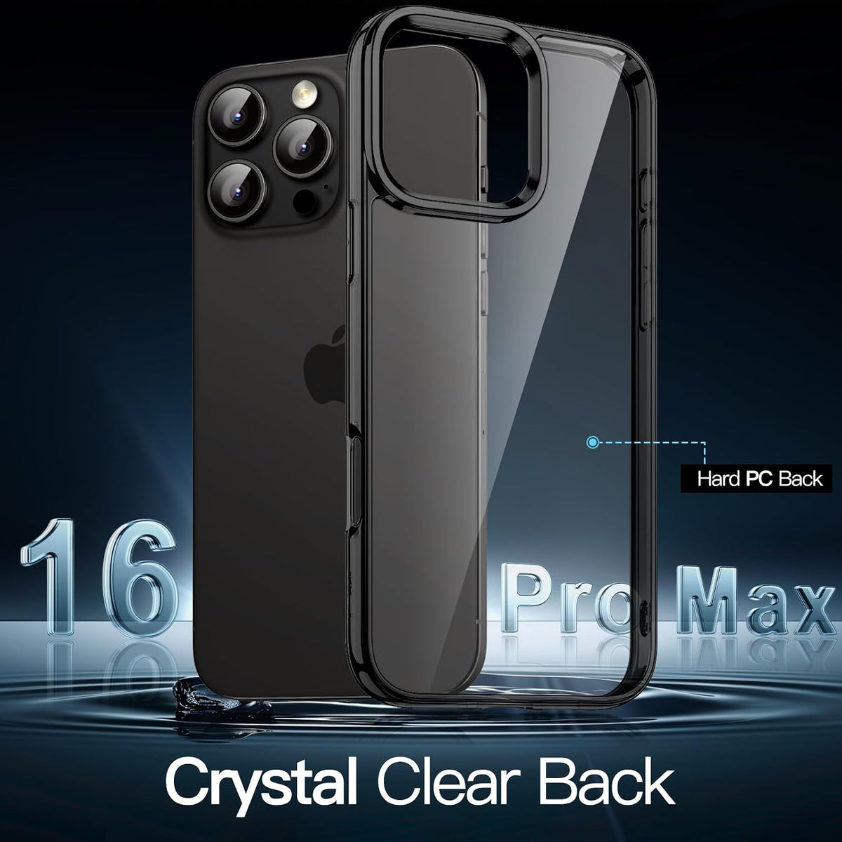 JETech Case for iPhone 16, Anti-Yellowing, Clear
