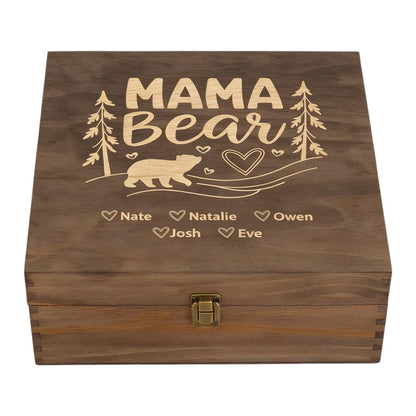 Personalized Wooden Keepsake Box, Custom Engraved Memory Box with Lid