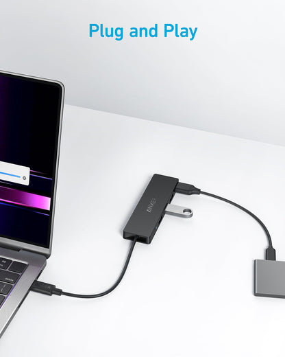 Anker USB Hub, 4-in-1 USB Splitter, 4 USB-A Ports with 5Gbps Data Transfer