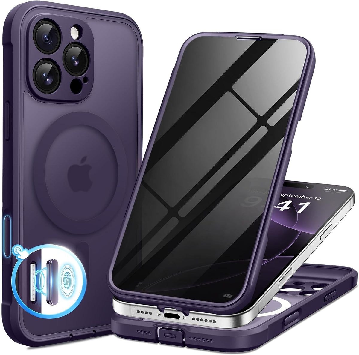 BERFY for iPhone 16 Pro Max Case, Fit for MagSafe