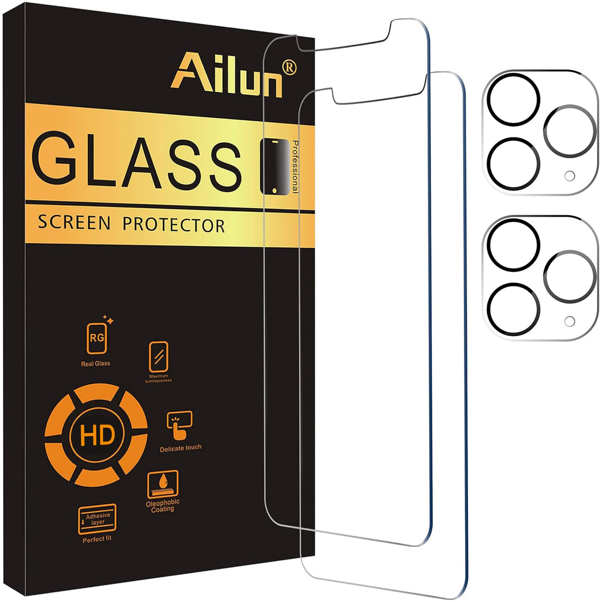 Ailun Screen Protector + Camera Lens Protector for iPhone 16 Pro Max