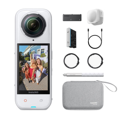 Insta360 X5 - Waterproof 8K 360° Action Camera, Leading Low Light, Invisible Selfie Stick Effect, Rugged and Replaceable Lens, 3-Hour Battery, Built-in Wind Guard, Stabilization, Triple AI Chip Design