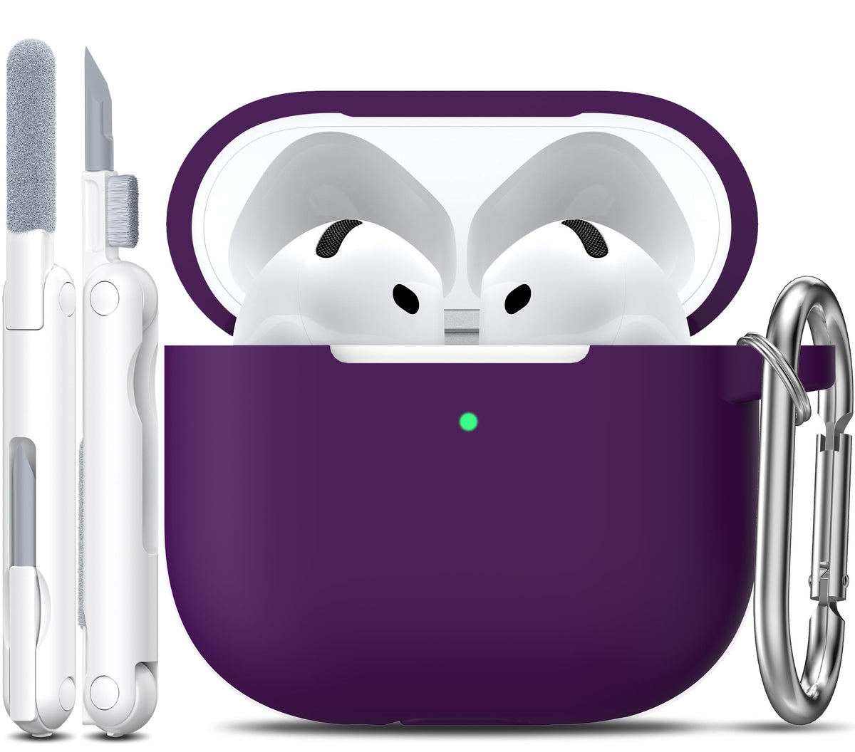 R-fun for AirPods 2nd/1st Case Silicone Cover, Banana Violet