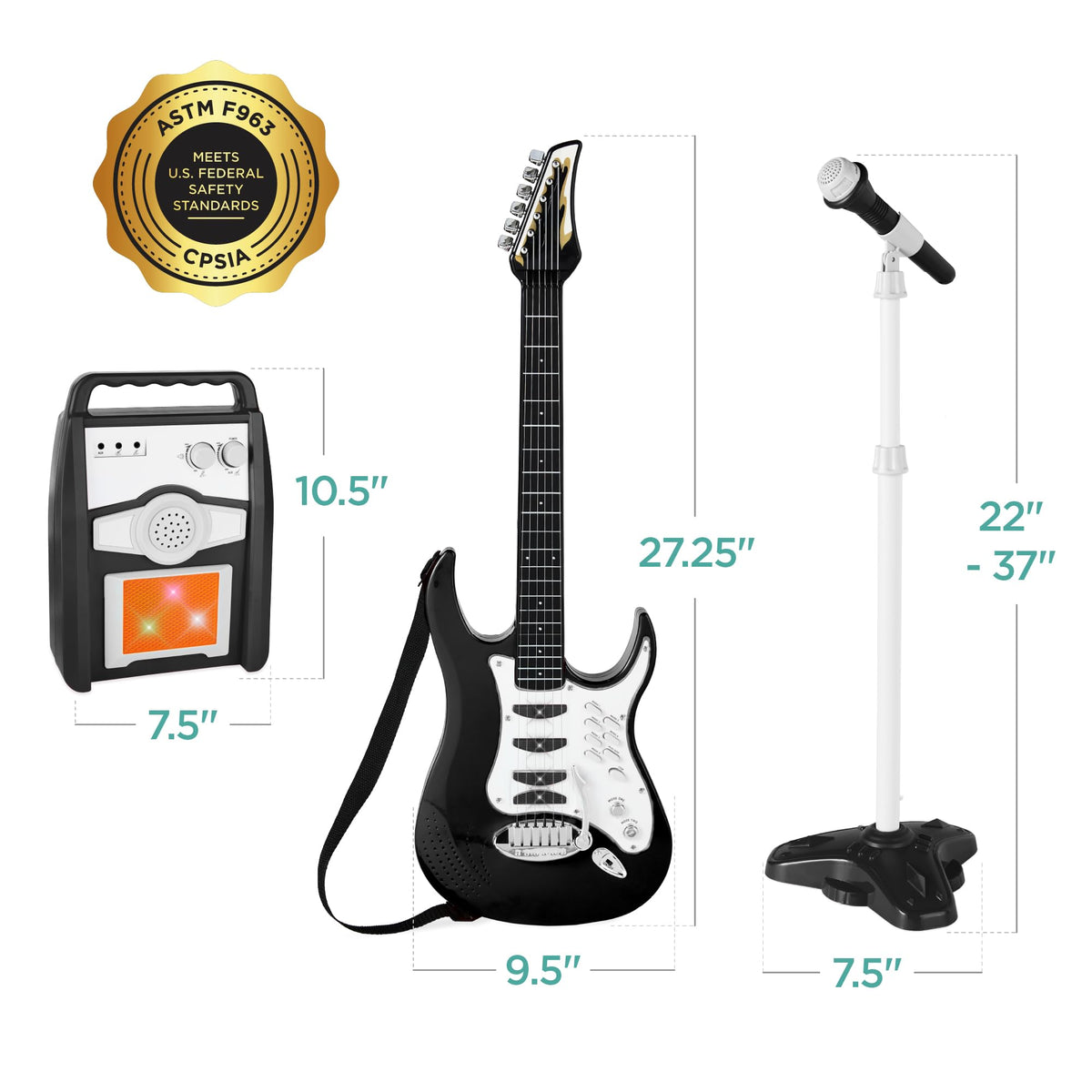 Best Choice Products Kids Guitar Set with Microphone & Amp, Pink