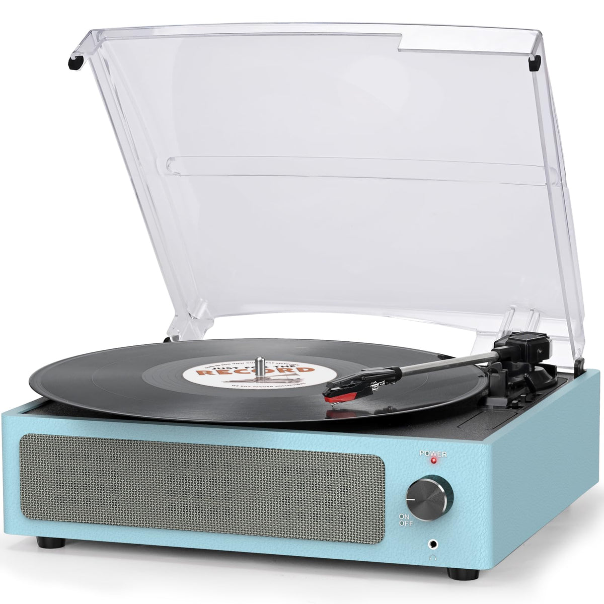 Seasonlife® Record Player for Vinyl Turntable with Speakers,Pale Purple